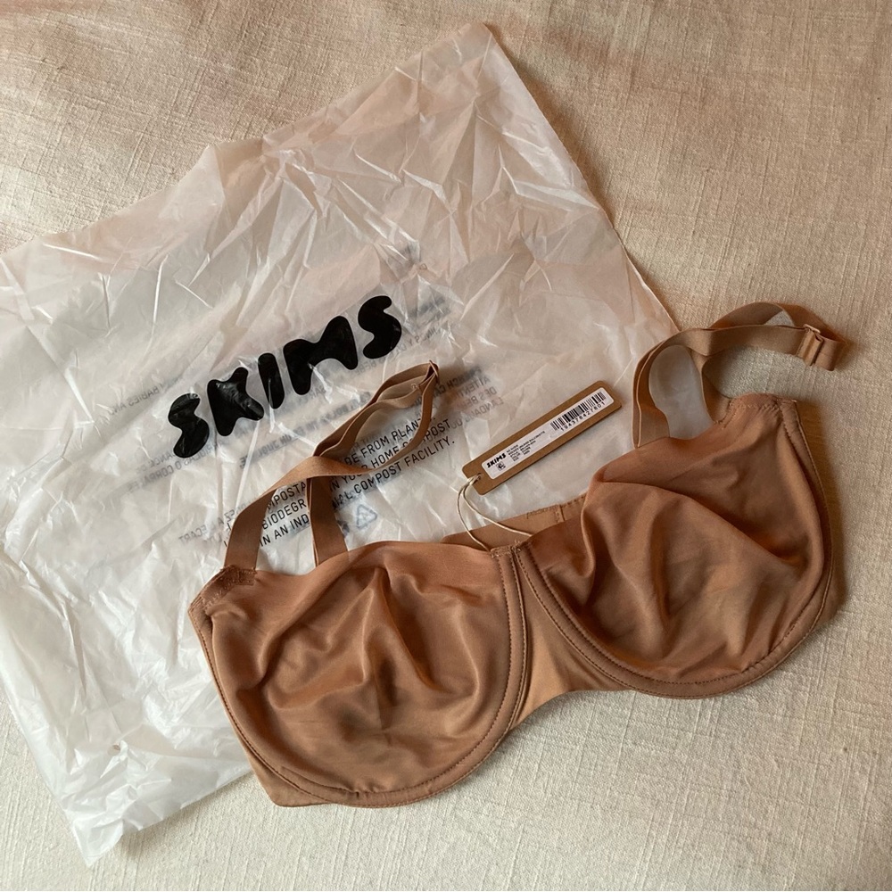 NWT SKIMS No Show UNLINED BALCONETTE BRA 34DD in OCRE